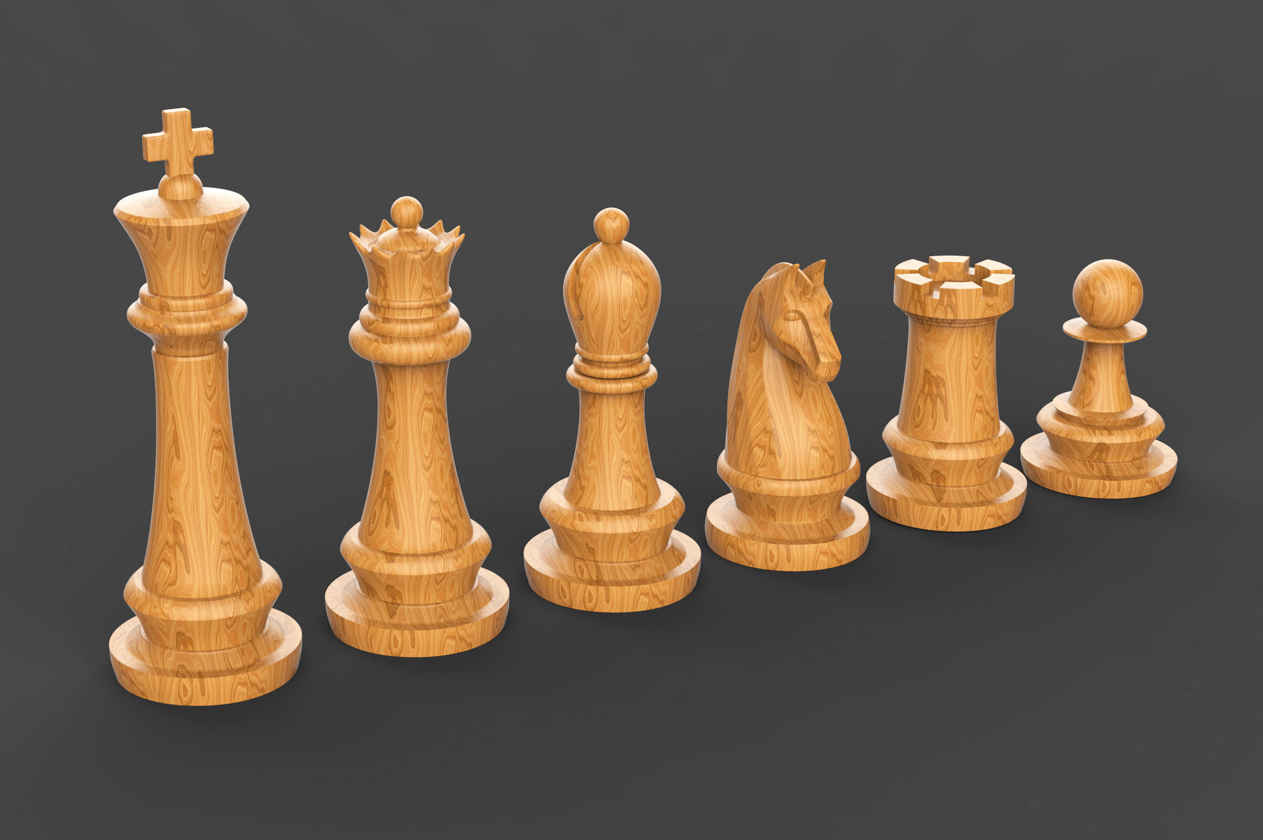 Complete Chess Pieces 3D print model_1