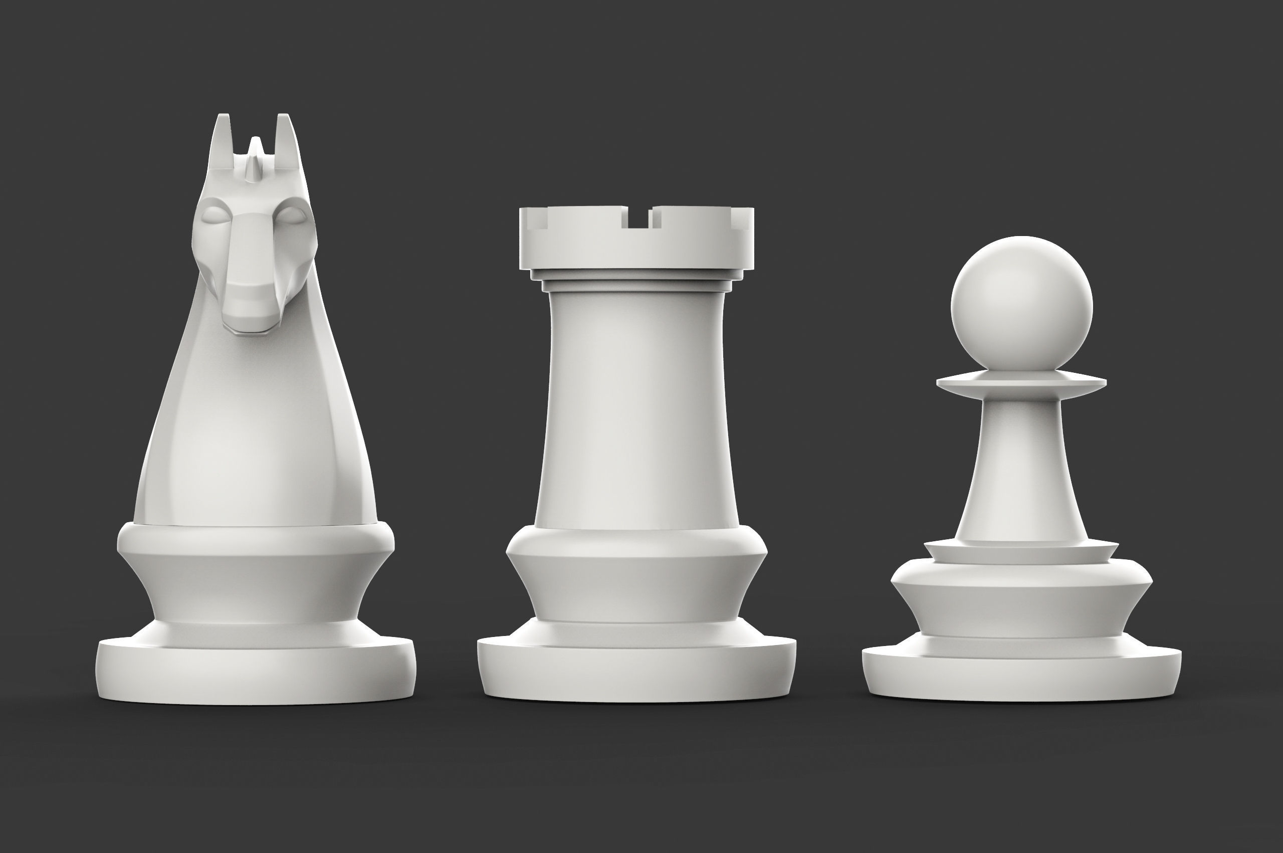 Complete Chess Pieces 3D print model_3