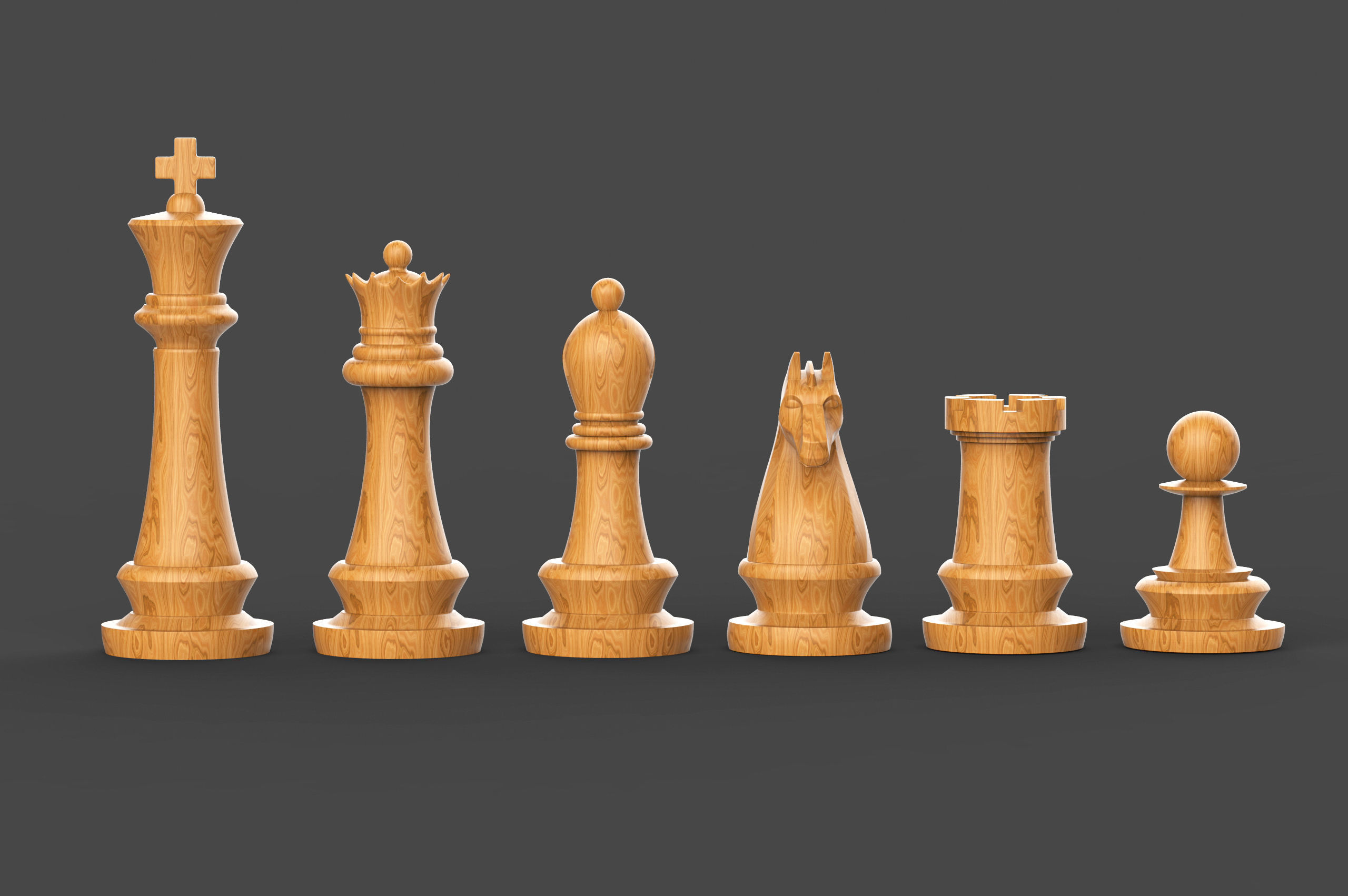 Complete Chess Pieces 3D print model_5