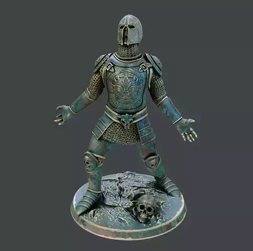 Howling vampire with armour 3D model