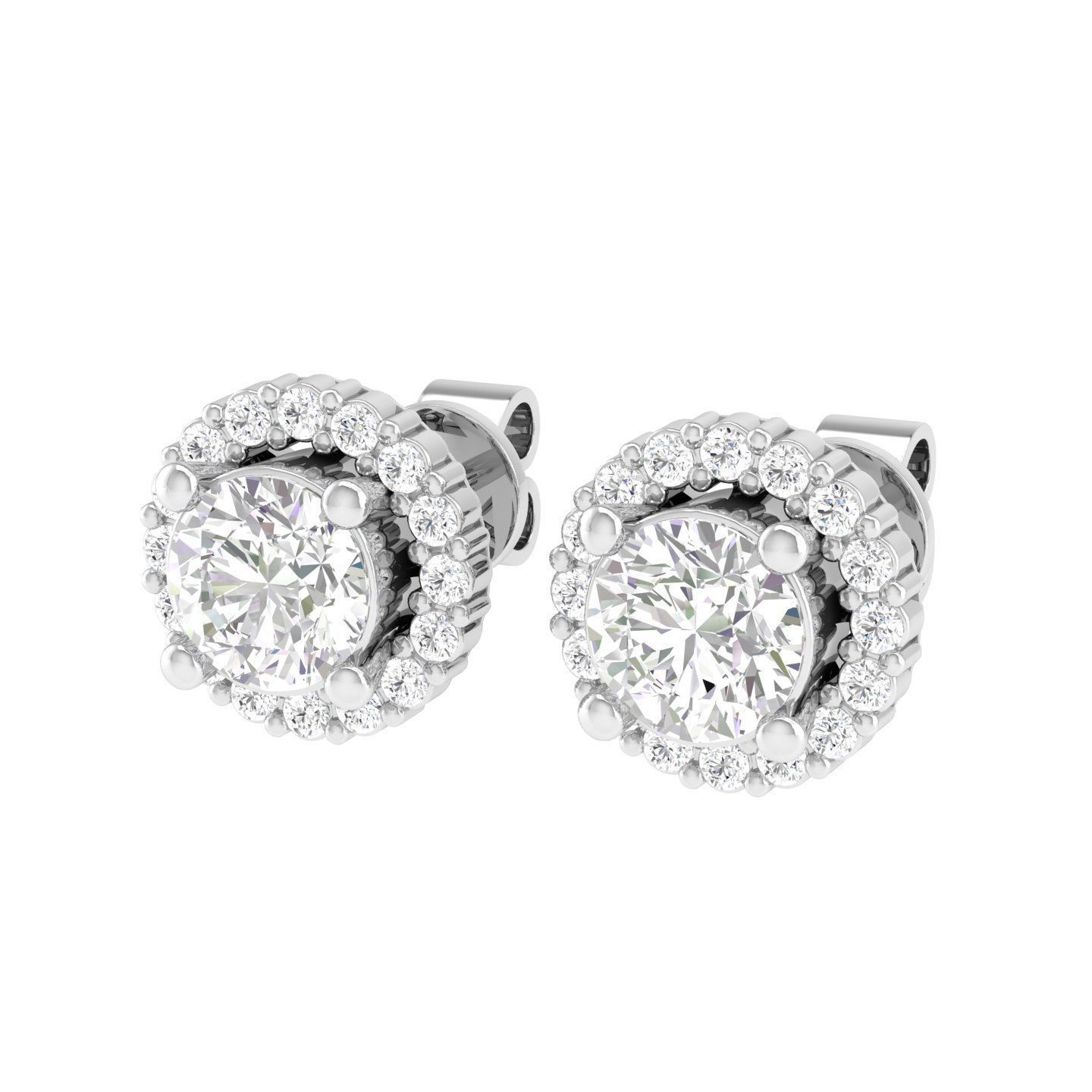 Women Round Earrings 3dm stl render detail  3D print model_5