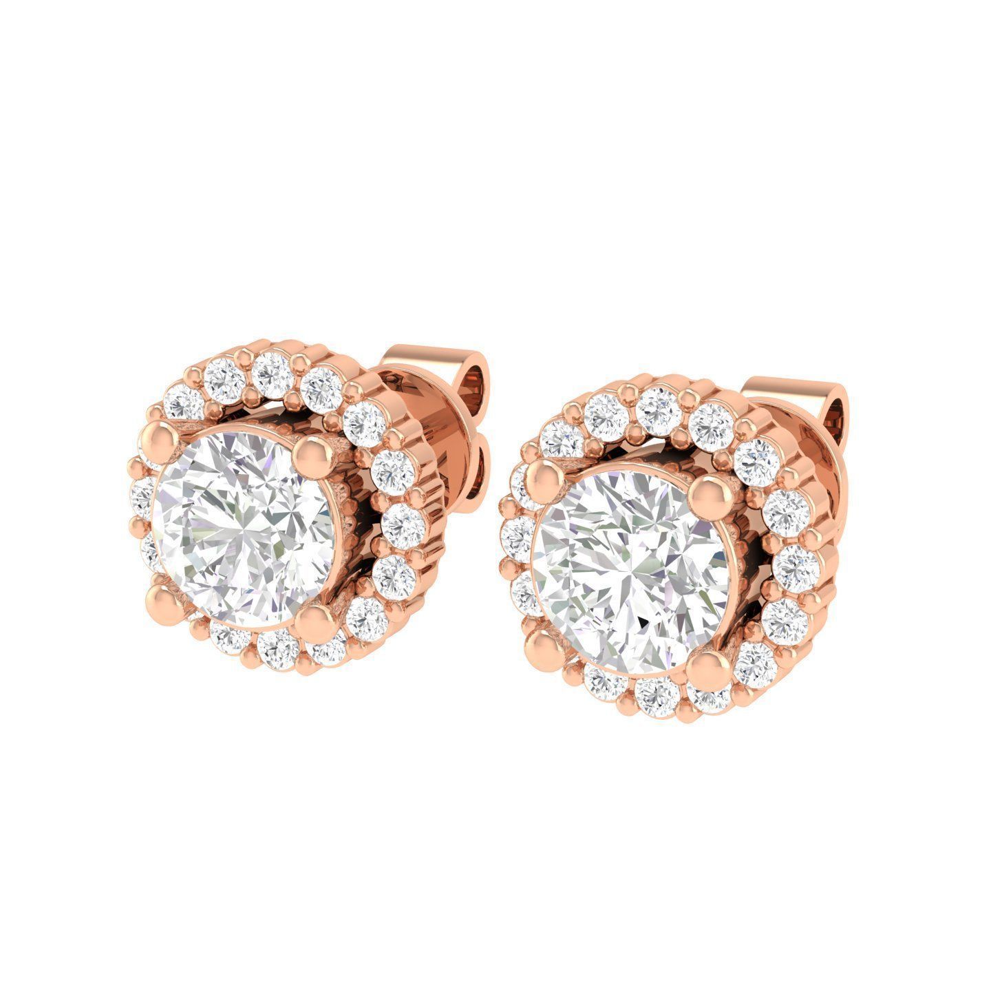 Women Round Earrings 3dm stl render detail  3D print model_2