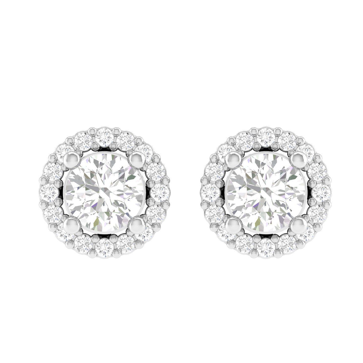 Women Round Earrings 3dm stl render detail  3D print model_3