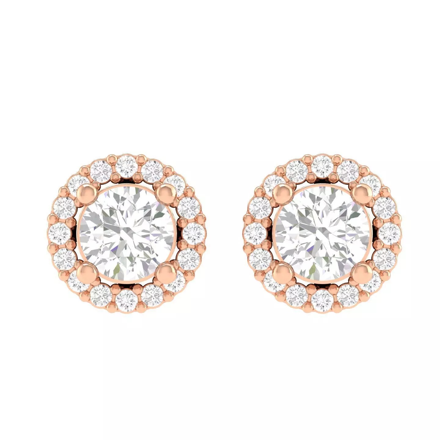 Women Round Earrings 3dm stl render detail  3D print model_0