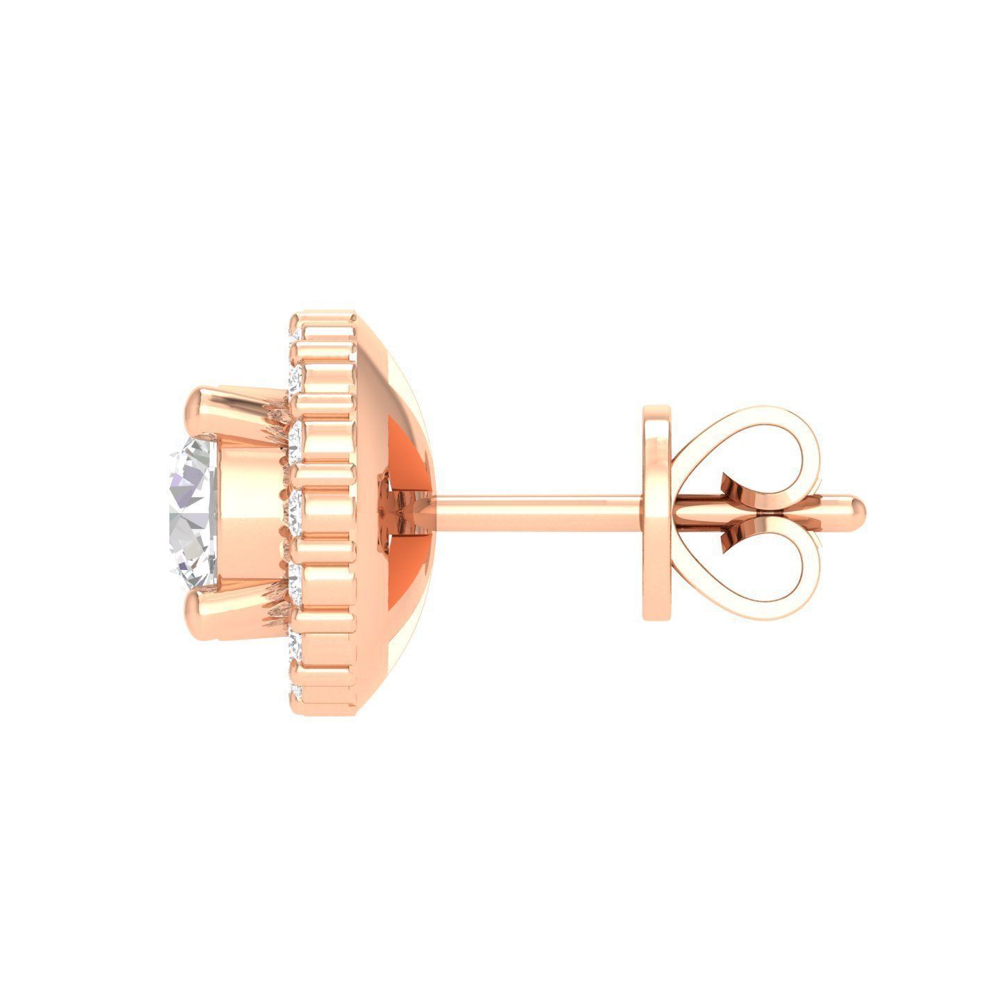 Women Round Earrings 3dm stl render detail  3D print model_1