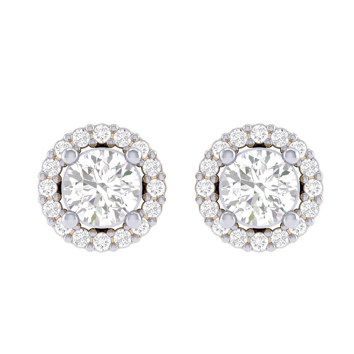 Women Round Earrings 3dm stl render detail  3D print model_6