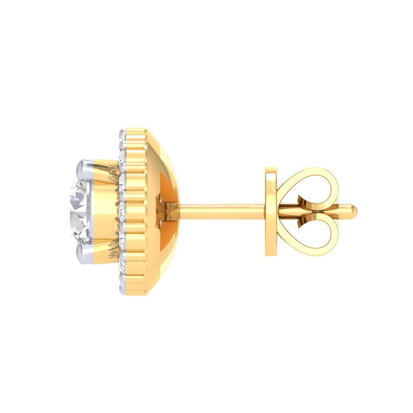 Women Round Earrings 3dm stl render detail  3D print model_7