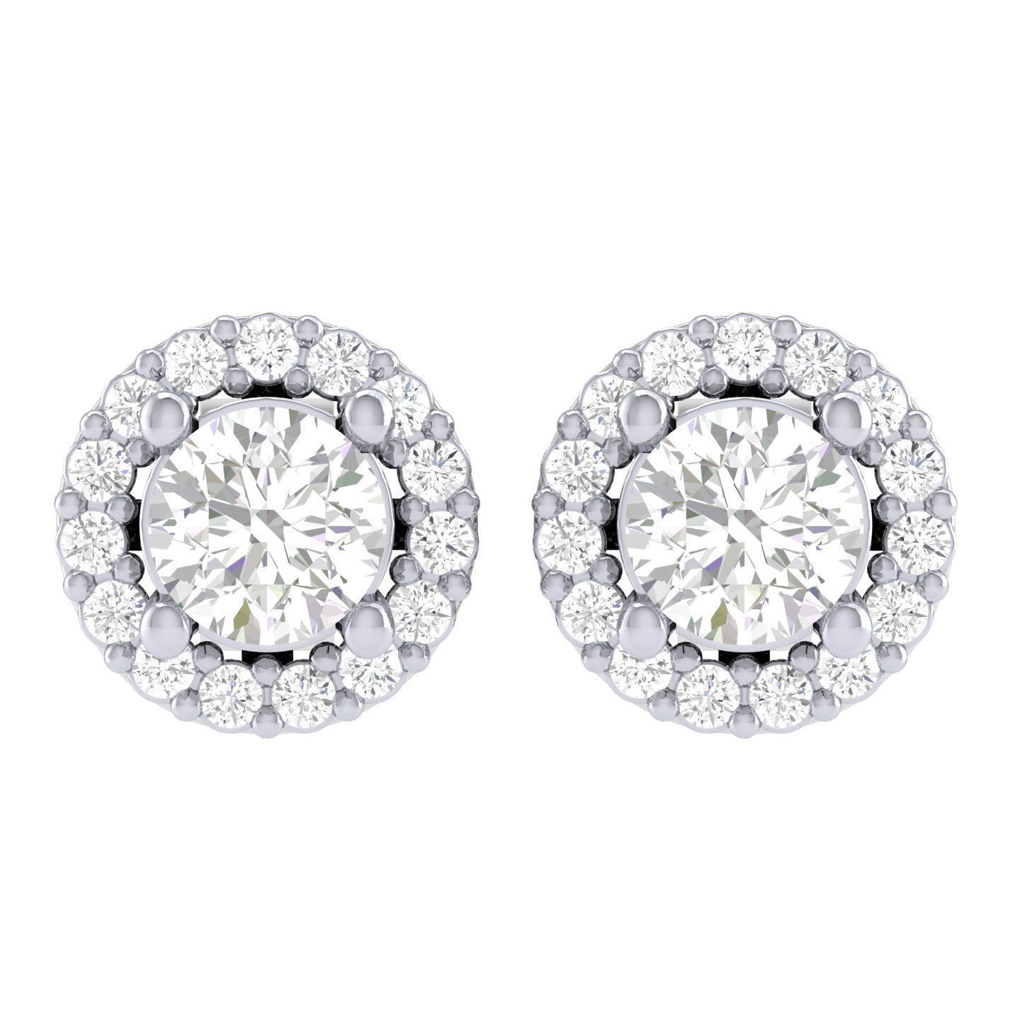 Women Round Earrings 3dm stl render detail  3D print model_3