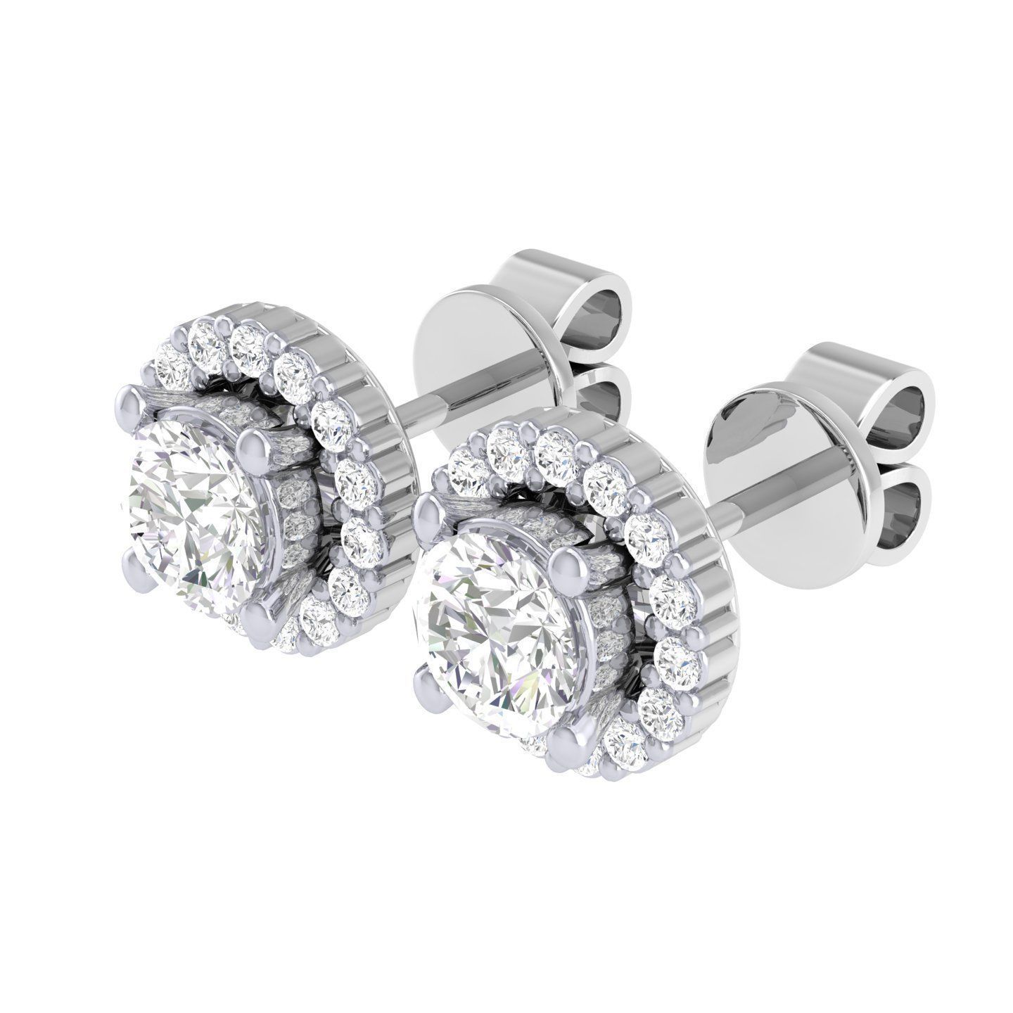 Women Round Earrings 3dm stl render detail  3D print model_5