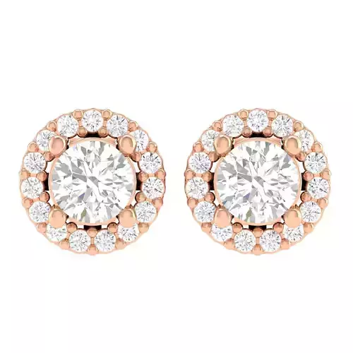 Women Round Earrings 3dm stl render detail 