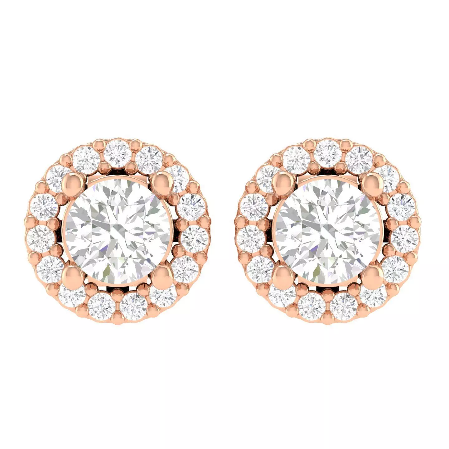 Women Round Earrings 3dm stl render detail  3D print model_0