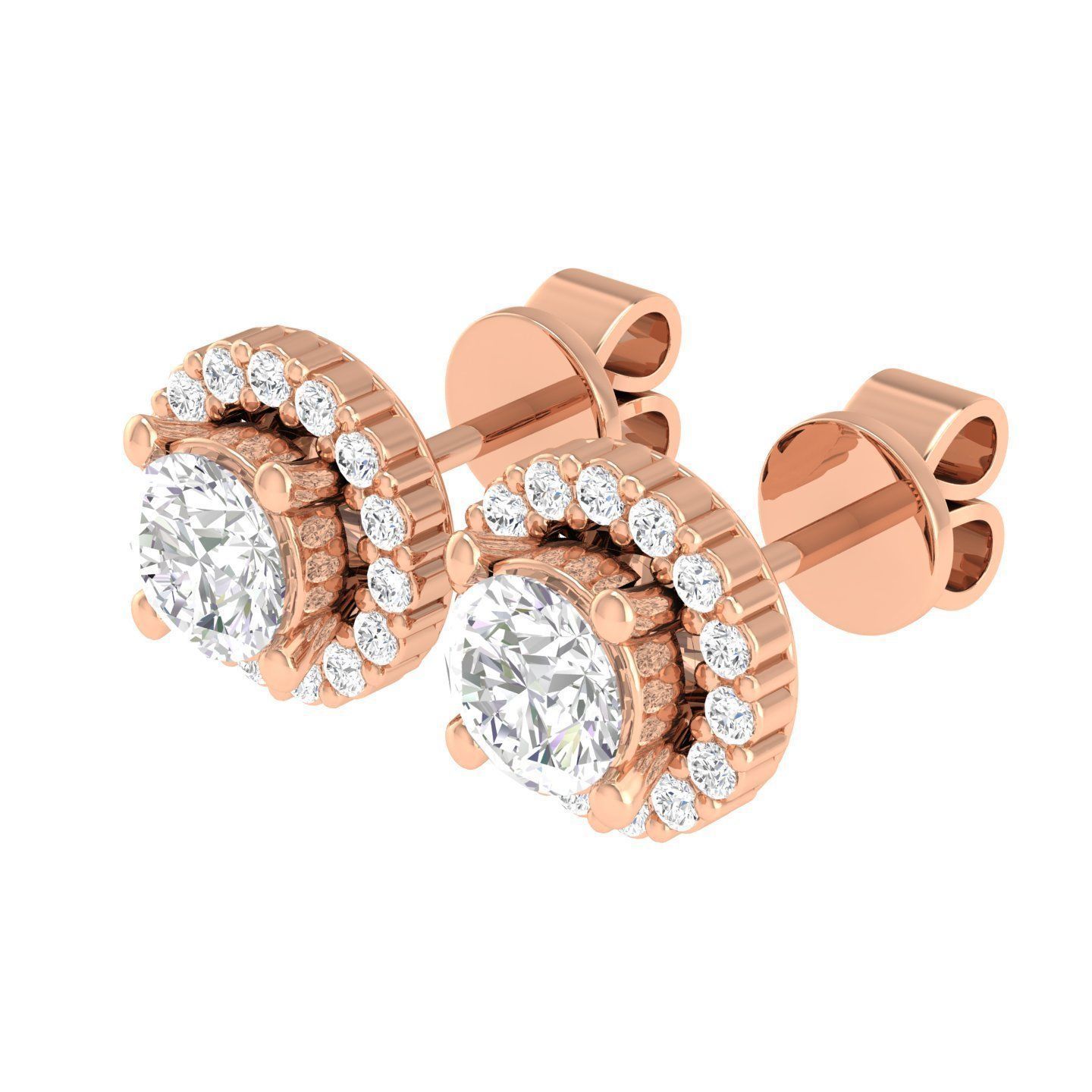 Women Round Earrings 3dm stl render detail  3D print model_2