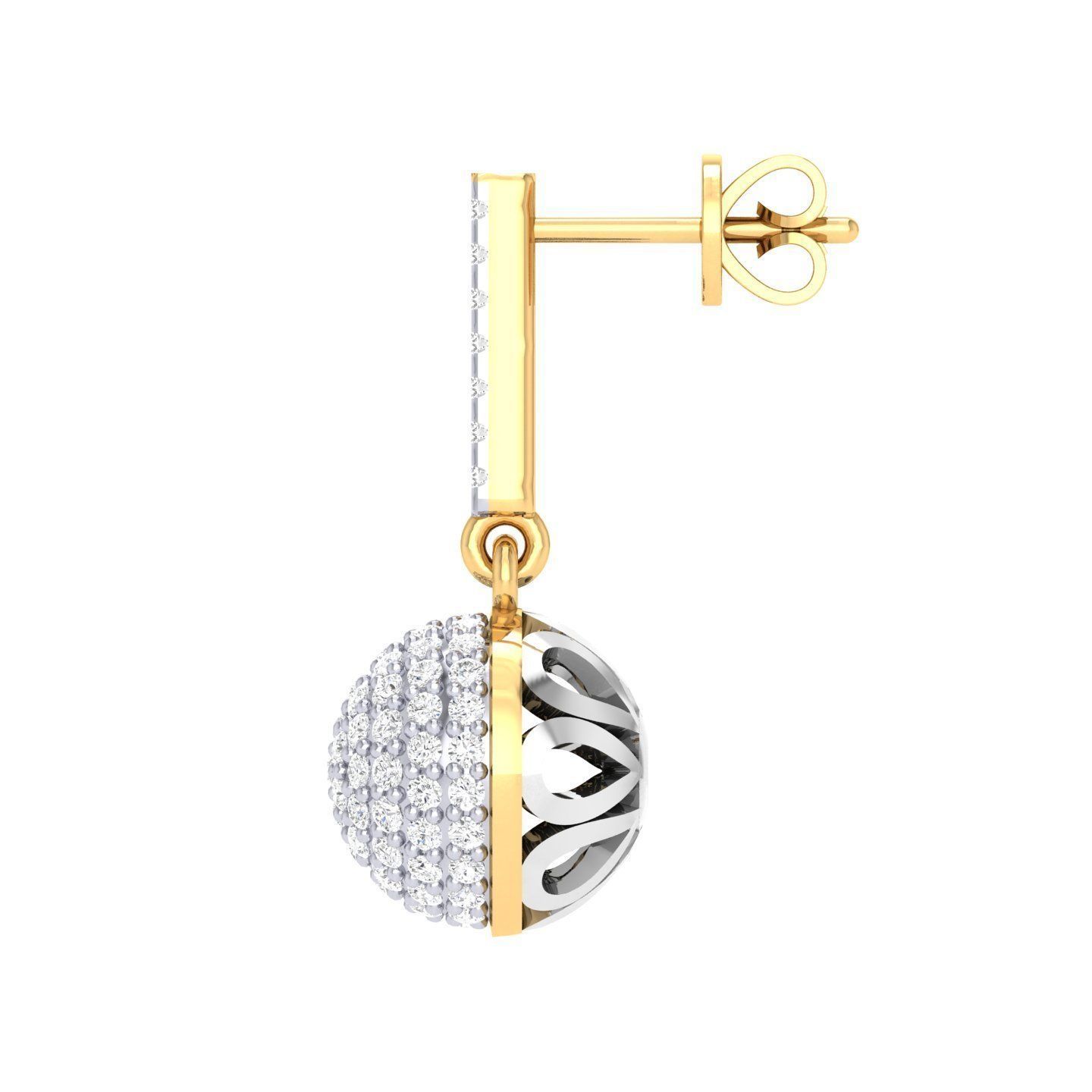 Women Earrings 3dm stl render detail  3D print model_7