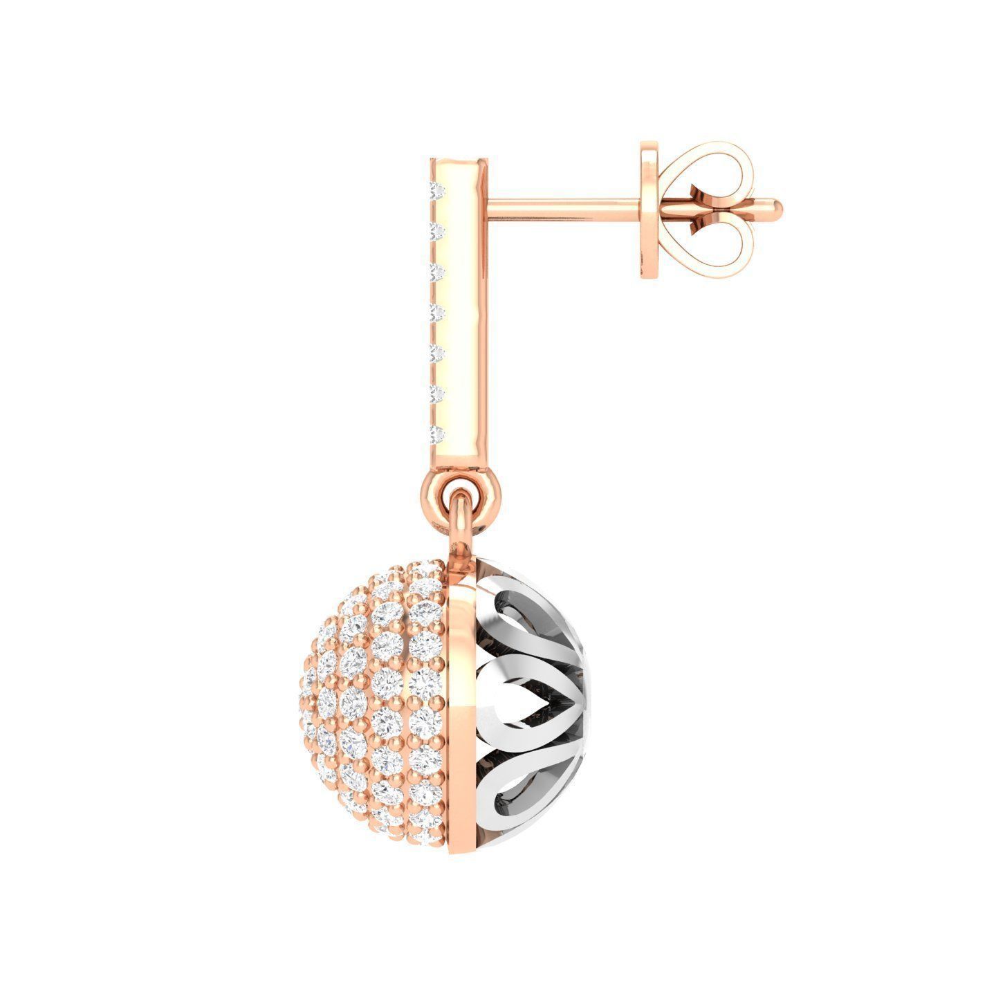 Women Earrings 3dm stl render detail  3D print model_1