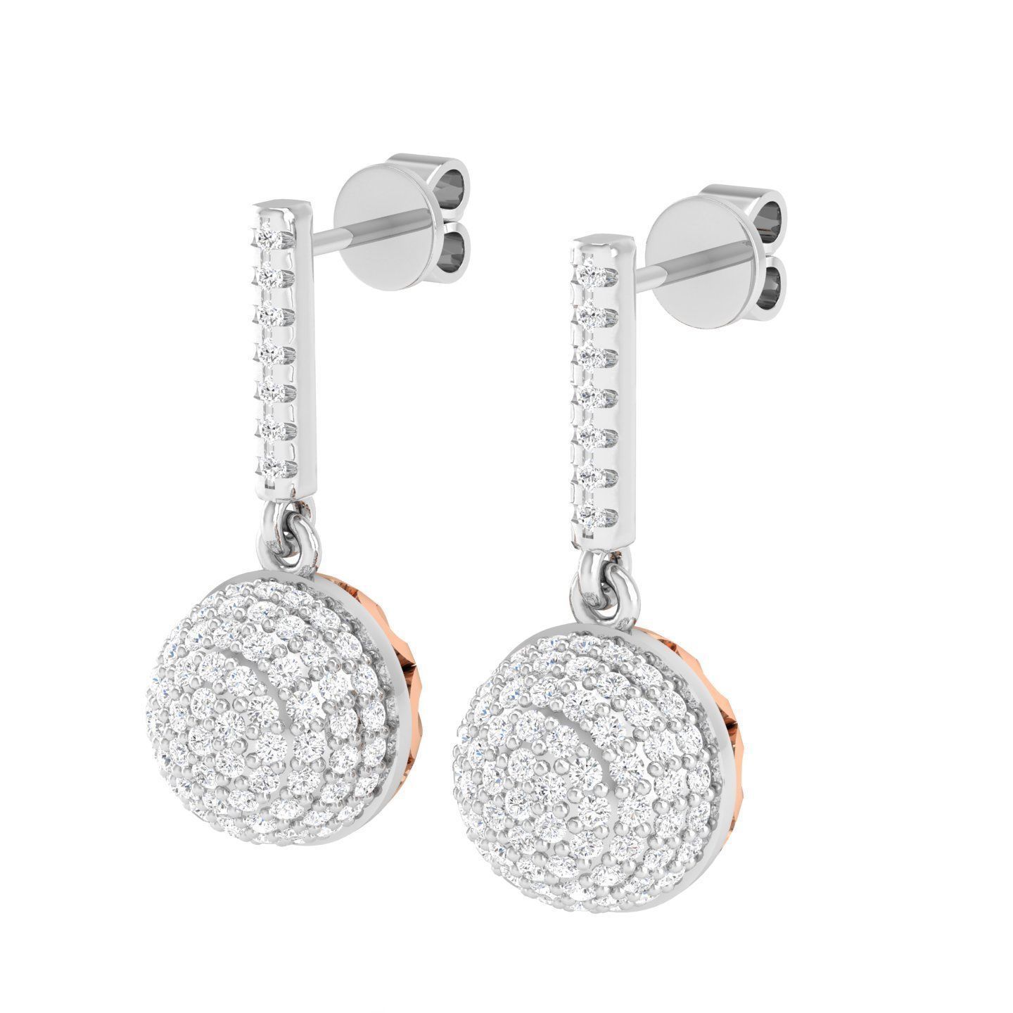 Women Earrings 3dm stl render detail  3D print model_5