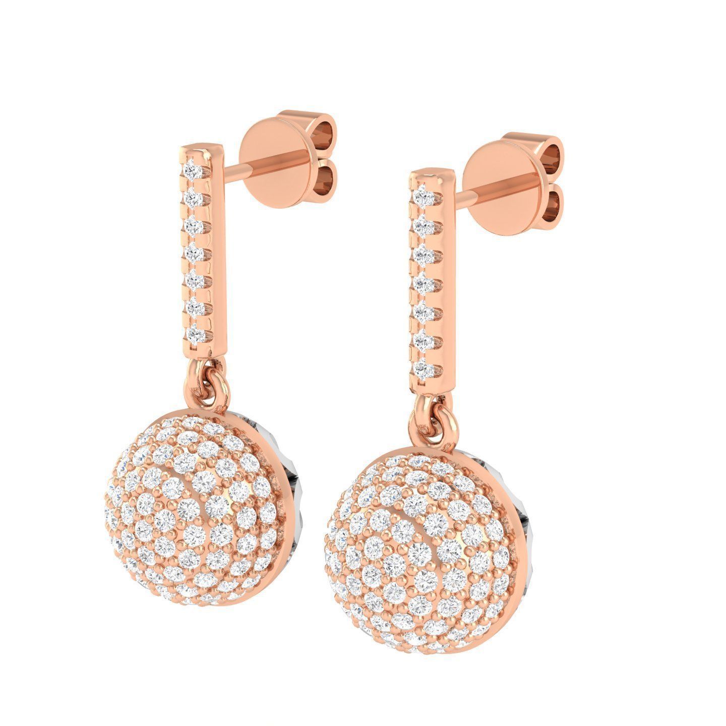 Women Earrings 3dm stl render detail  3D print model_2