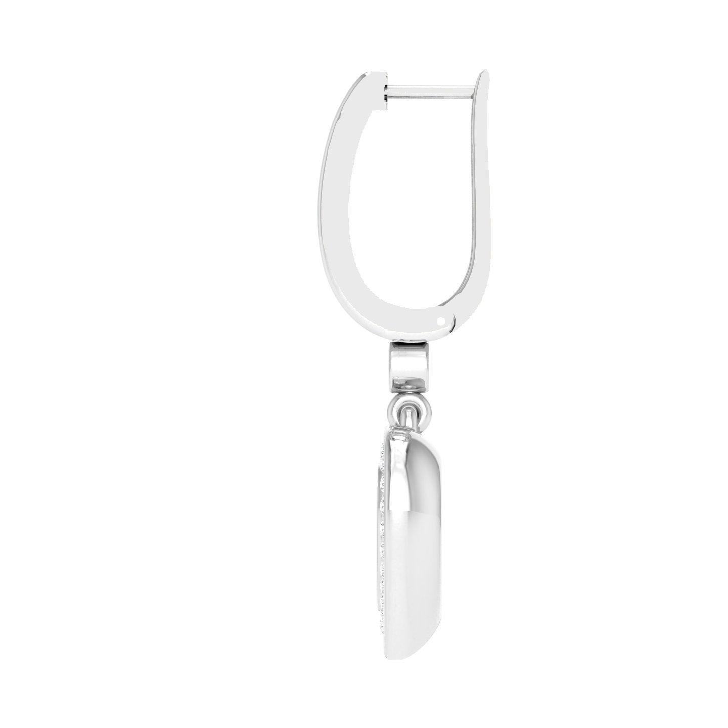 Women Heart Earrings 3dm stl render detail  3D print model_4