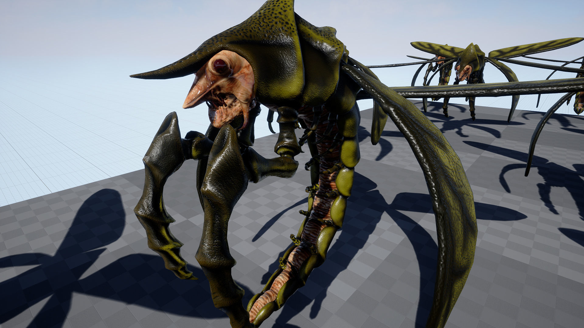 Flying Shrimp Monster V4 Low-poly 3D model_19