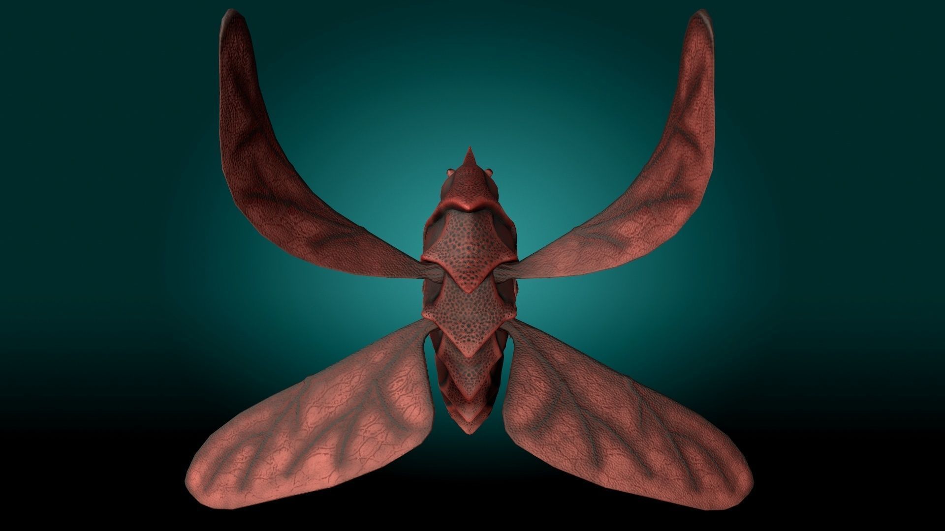 Flying Shrimp Monster V4 Low-poly 3D model_12