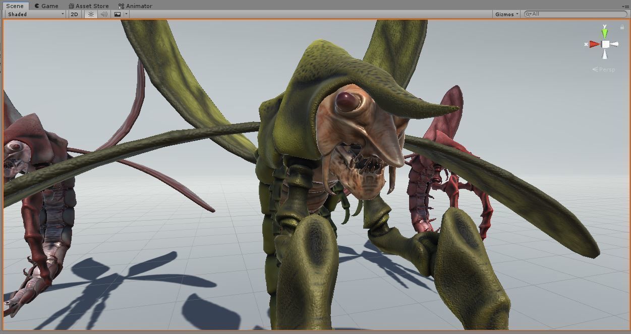 Flying Shrimp Monster V4 Low-poly 3D model_20