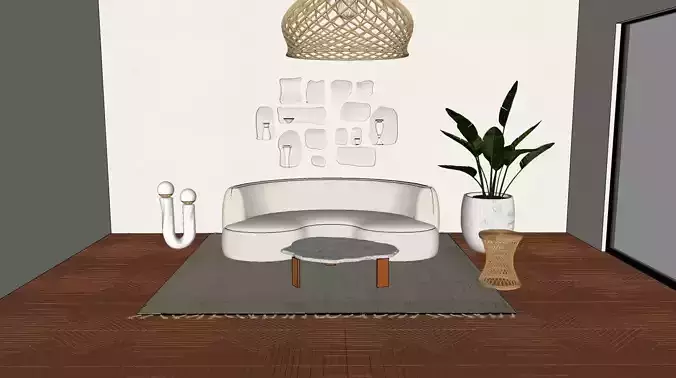Curve Seat Area 3D model