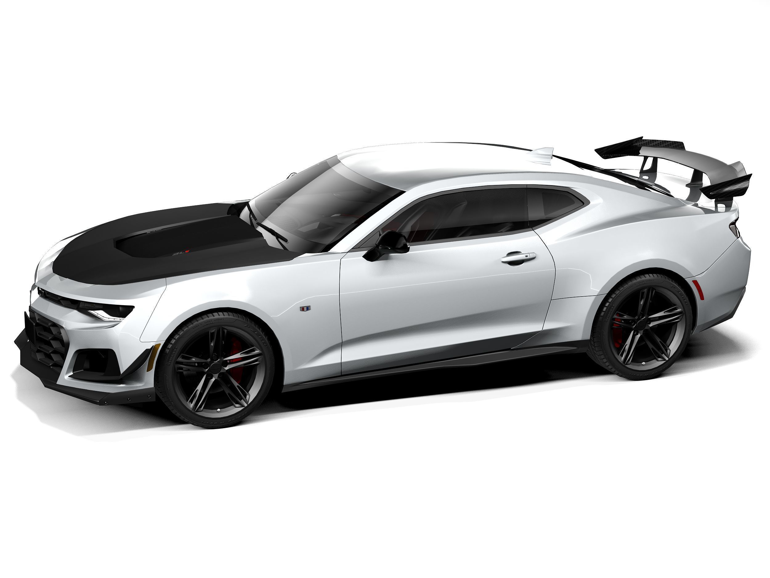 Chevrolet Camaro ZL1 1LE 2018 lowpoly 3D model_11