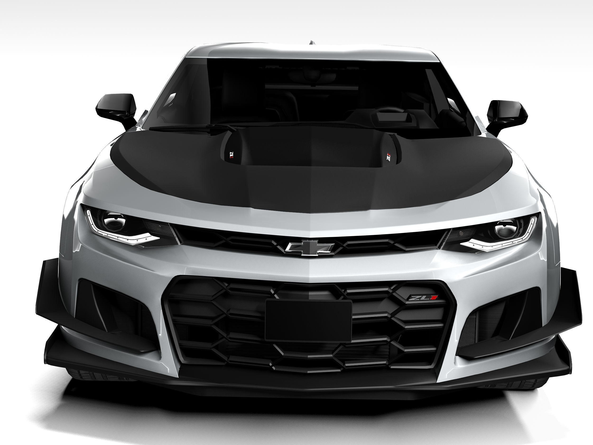 Chevrolet Camaro ZL1 1LE 2018 lowpoly 3D model_9