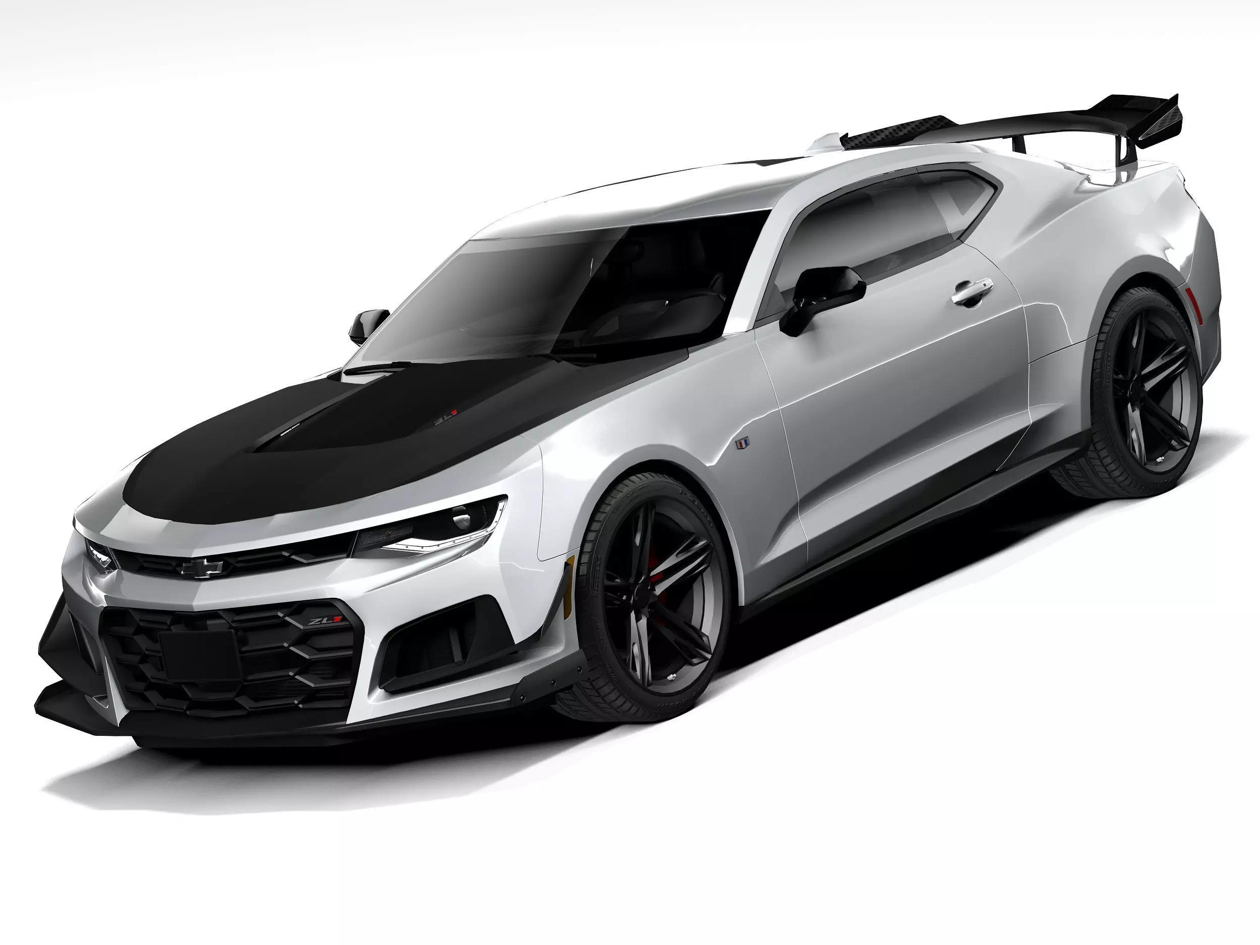 Chevrolet Camaro ZL1 1LE 2018 lowpoly 3D model_0