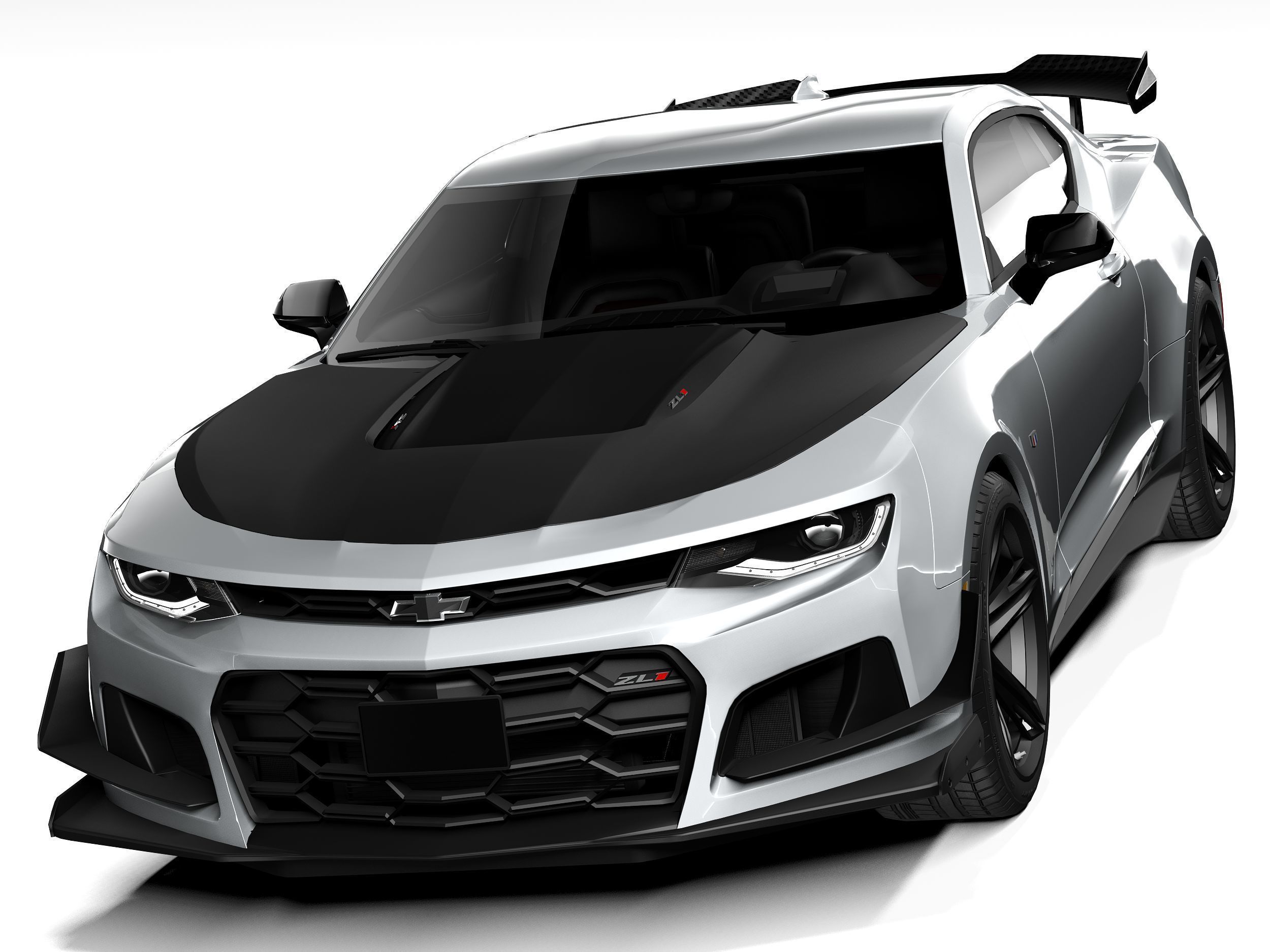 Chevrolet Camaro ZL1 1LE 2018 lowpoly 3D model_1