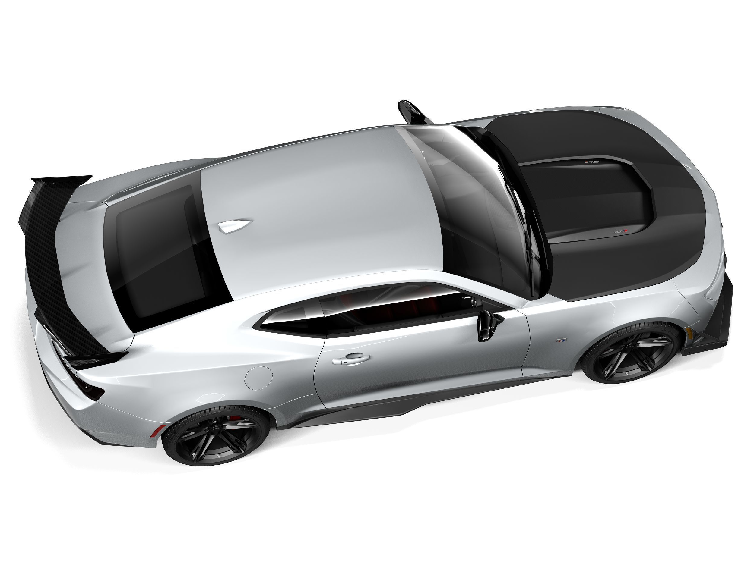 Chevrolet Camaro ZL1 1LE 2018 lowpoly 3D model_7