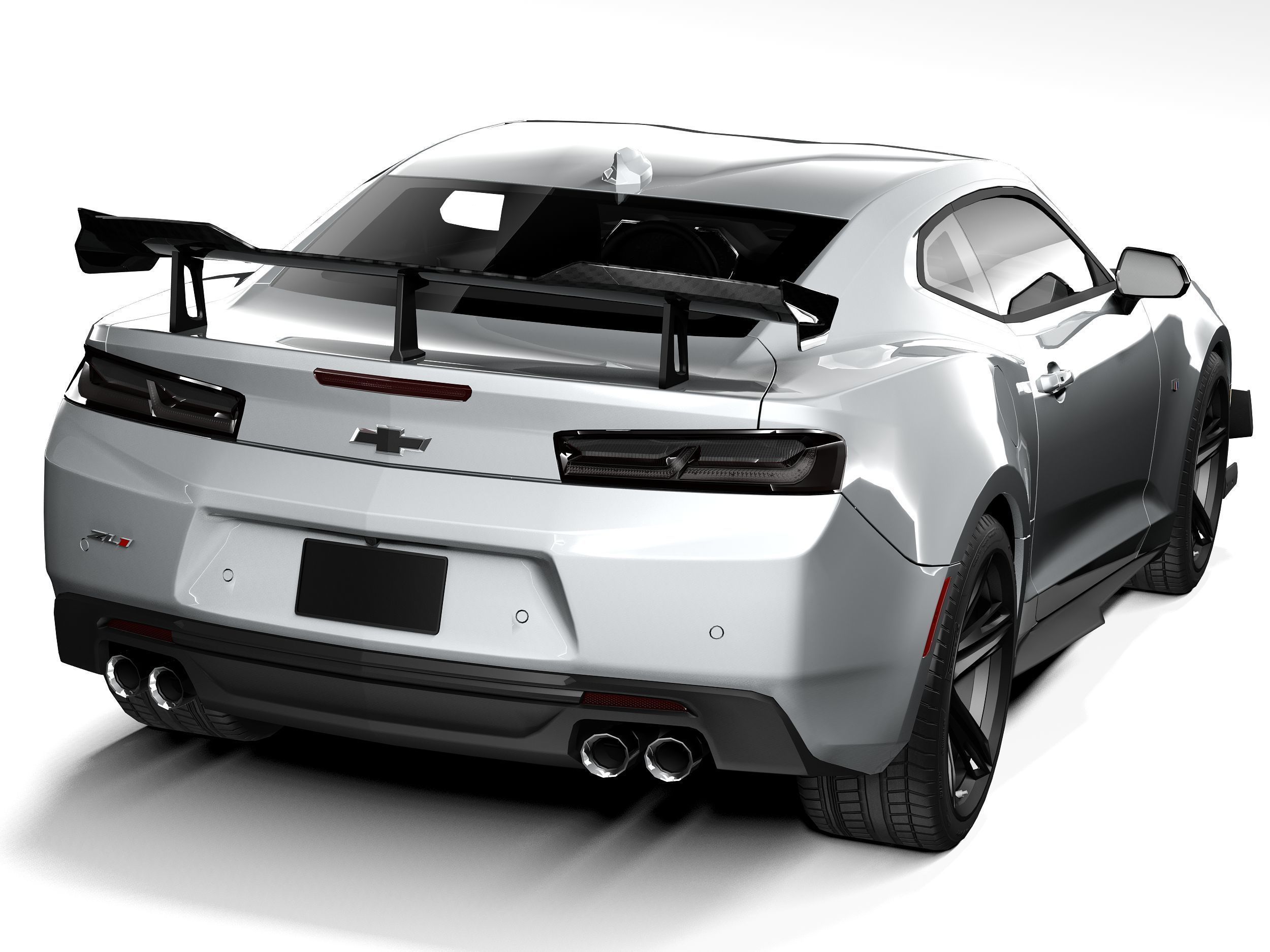 Chevrolet Camaro ZL1 1LE 2018 lowpoly 3D model_5