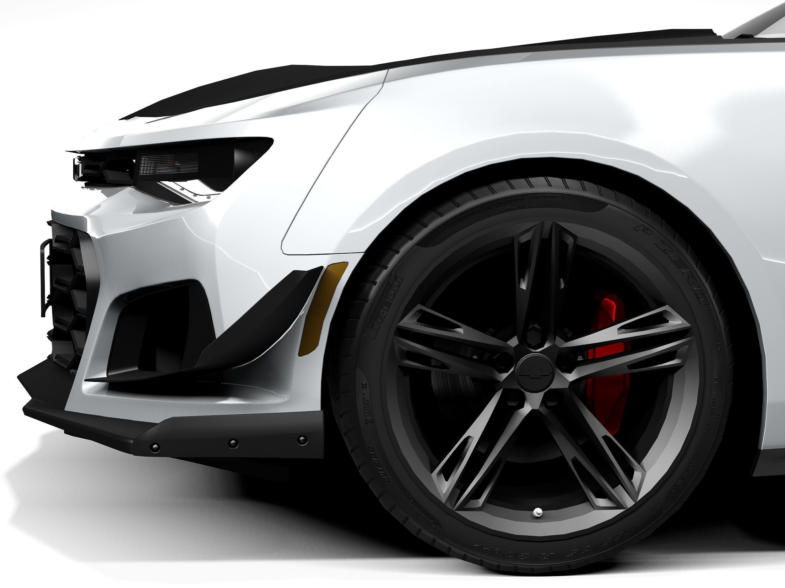 Chevrolet Camaro ZL1 1LE 2018 lowpoly 3D model_10
