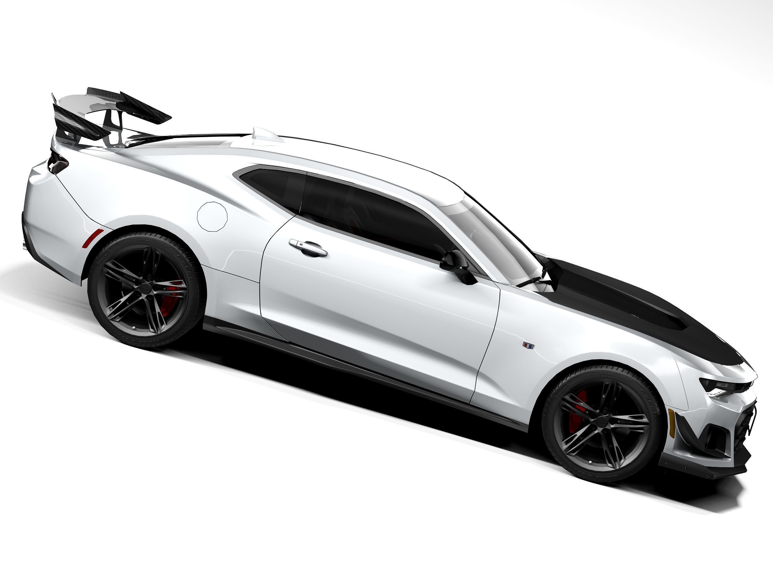 Chevrolet Camaro ZL1 1LE 2018 lowpoly 3D model_6