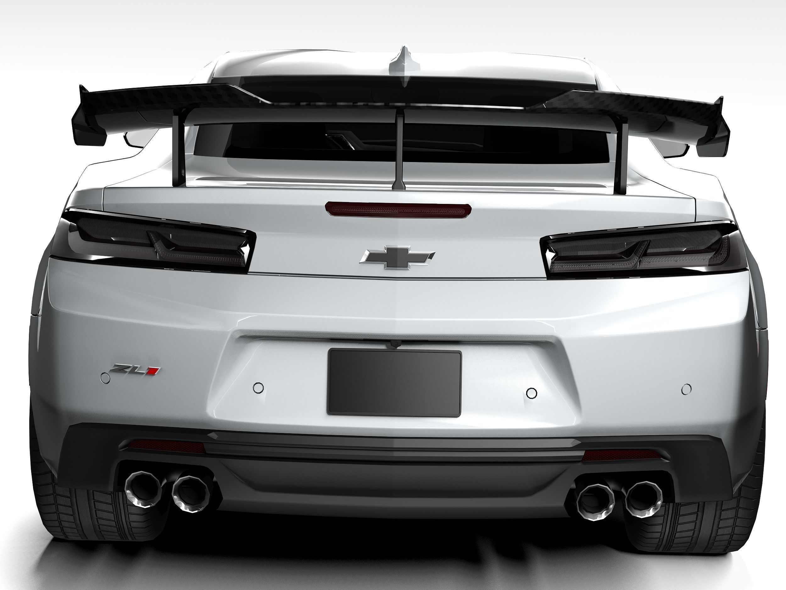 Chevrolet Camaro ZL1 1LE 2018 lowpoly 3D model_8