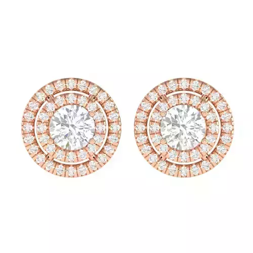 Women Round Earrings 3dm stl render detail 