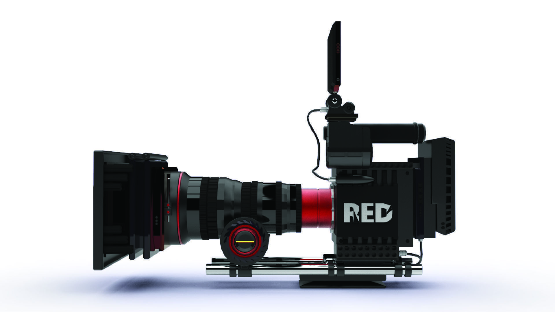 RED DRAGON X10 Camera Low-poly 3D model_1