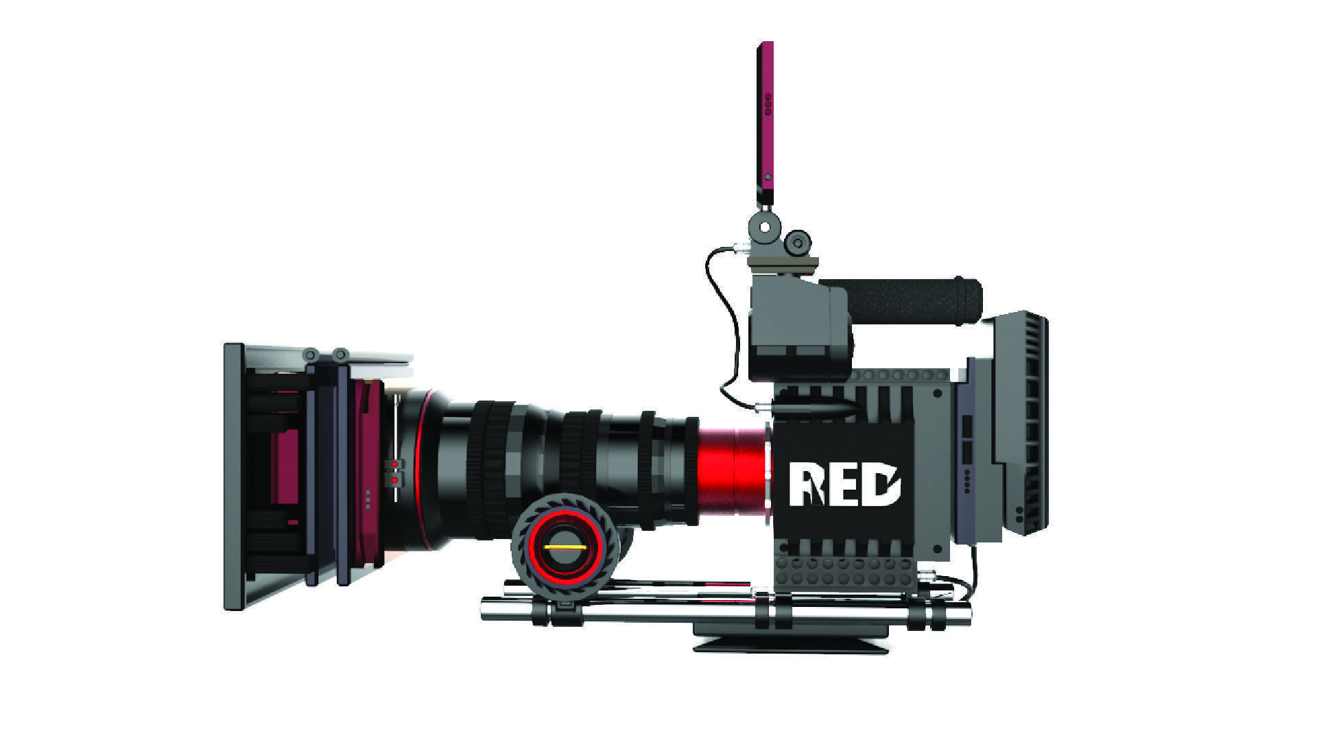 RED DRAGON X10 Camera Low-poly 3D model_6