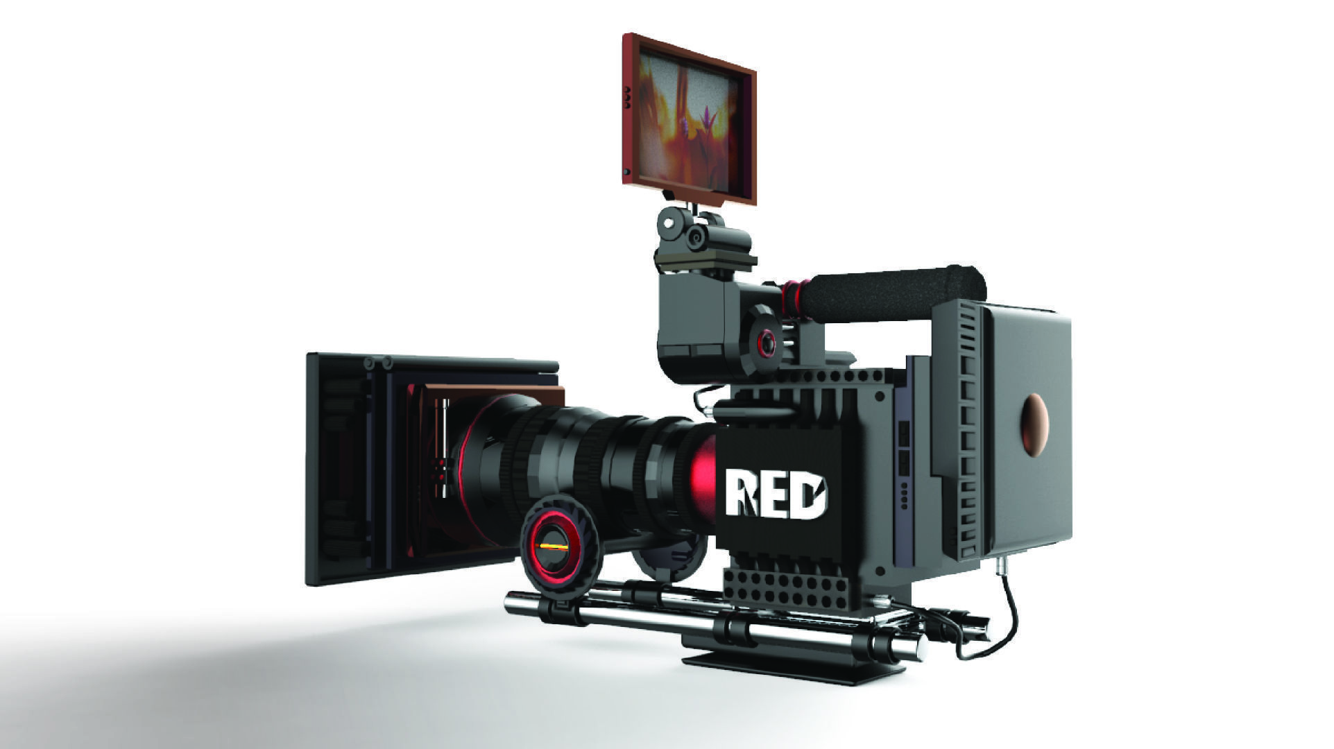 RED DRAGON X10 Camera Low-poly 3D model_2
