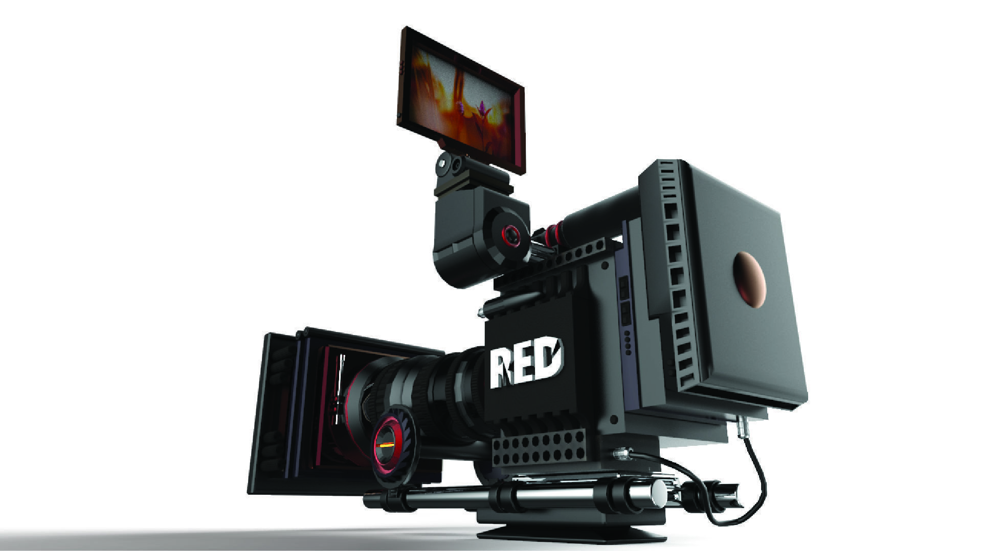 RED DRAGON X10 Camera Low-poly 3D model_11