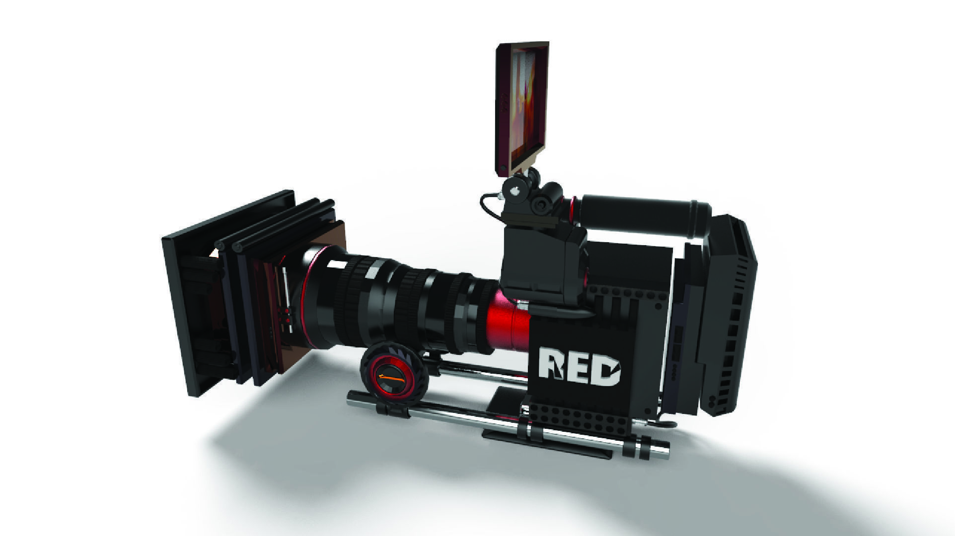 RED DRAGON X10 Camera Low-poly 3D model_12