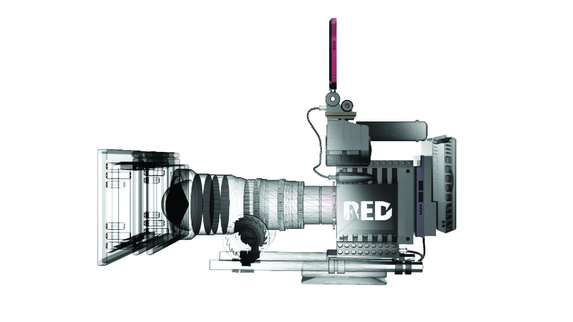 RED DRAGON X10 Camera Low-poly 3D model_4