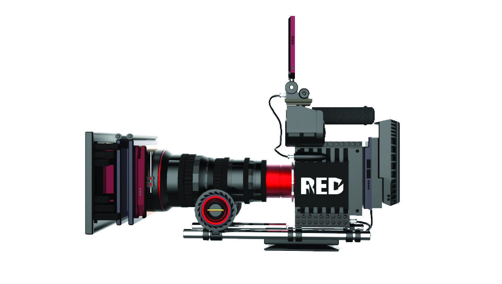RED DRAGON X10 Camera Low-poly 3D model_5