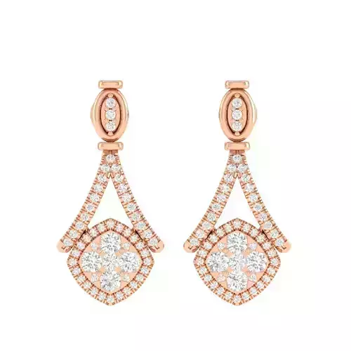 Women Earrings 3dm stl render detail 