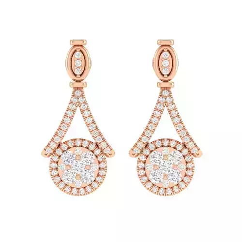 Women Round Earrings 3dm stl render detail 