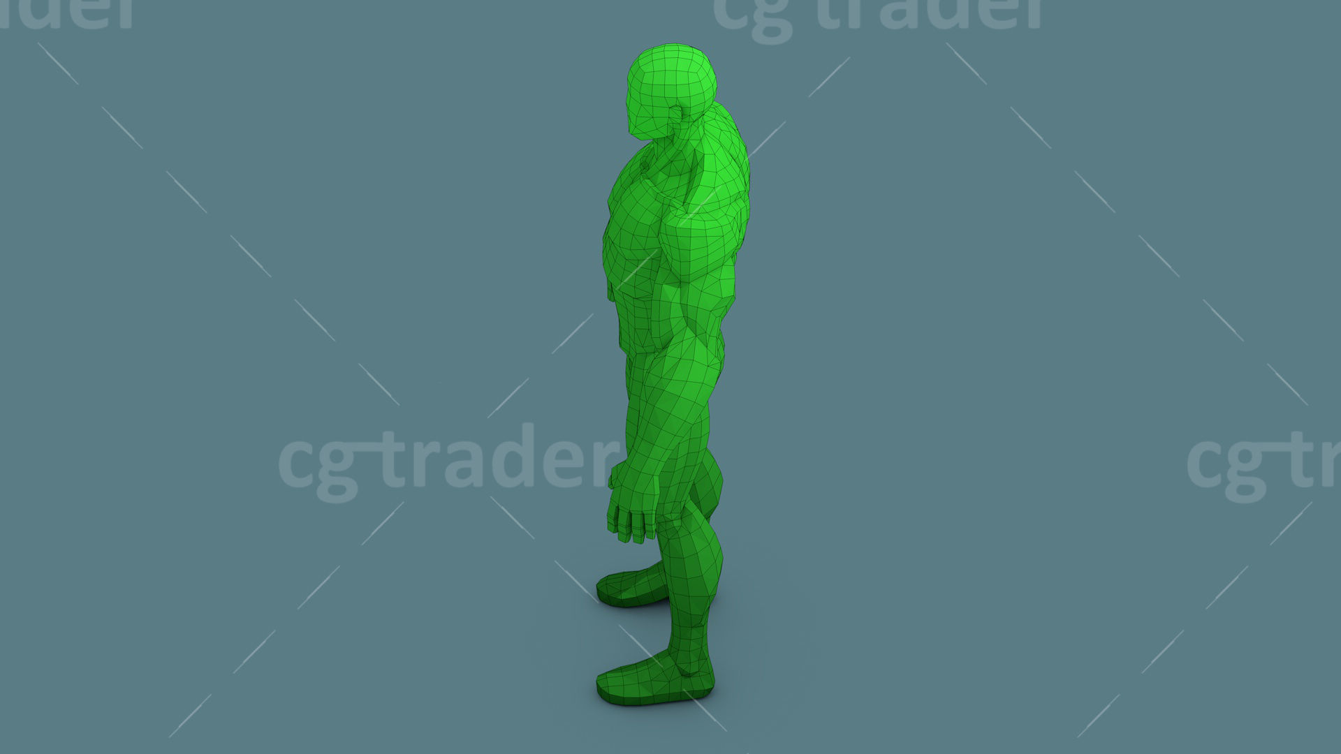 Low Poly  Character Stylized Base Meshes Isometric Icon Low-poly 3D model_10