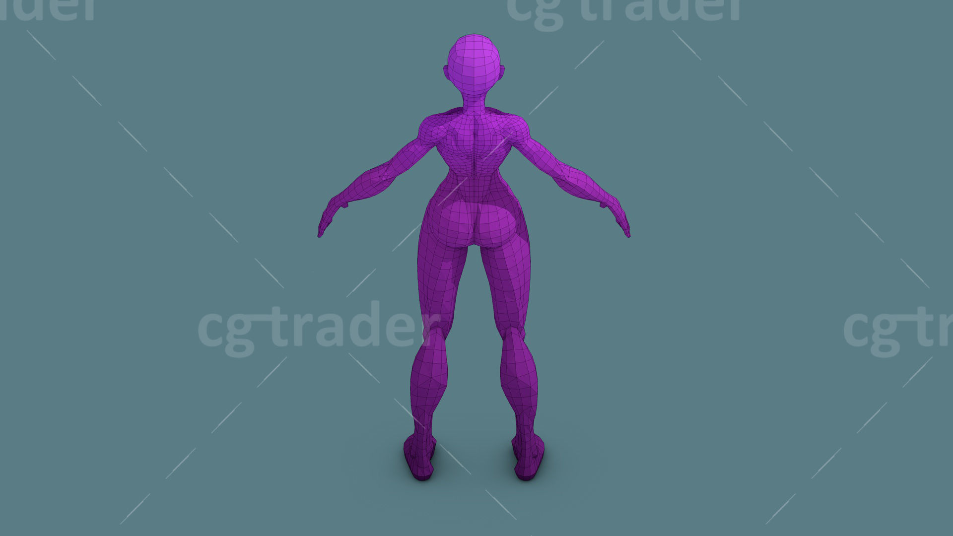 Low Poly  Character Stylized Base Meshes Isometric Icon Low-poly 3D model_30