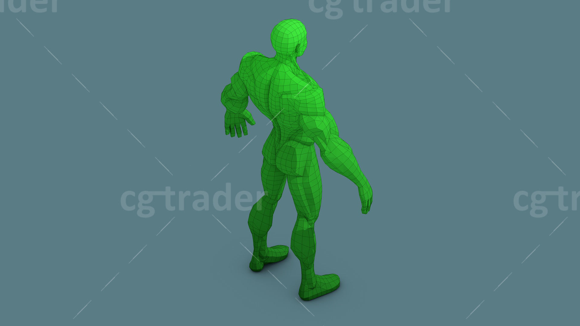 Low Poly  Character Stylized Base Meshes Isometric Icon Low-poly 3D model_16
