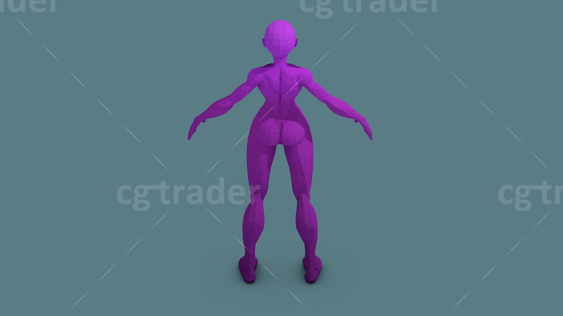 Low Poly  Character Stylized Base Meshes Isometric Icon Low-poly 3D model_29