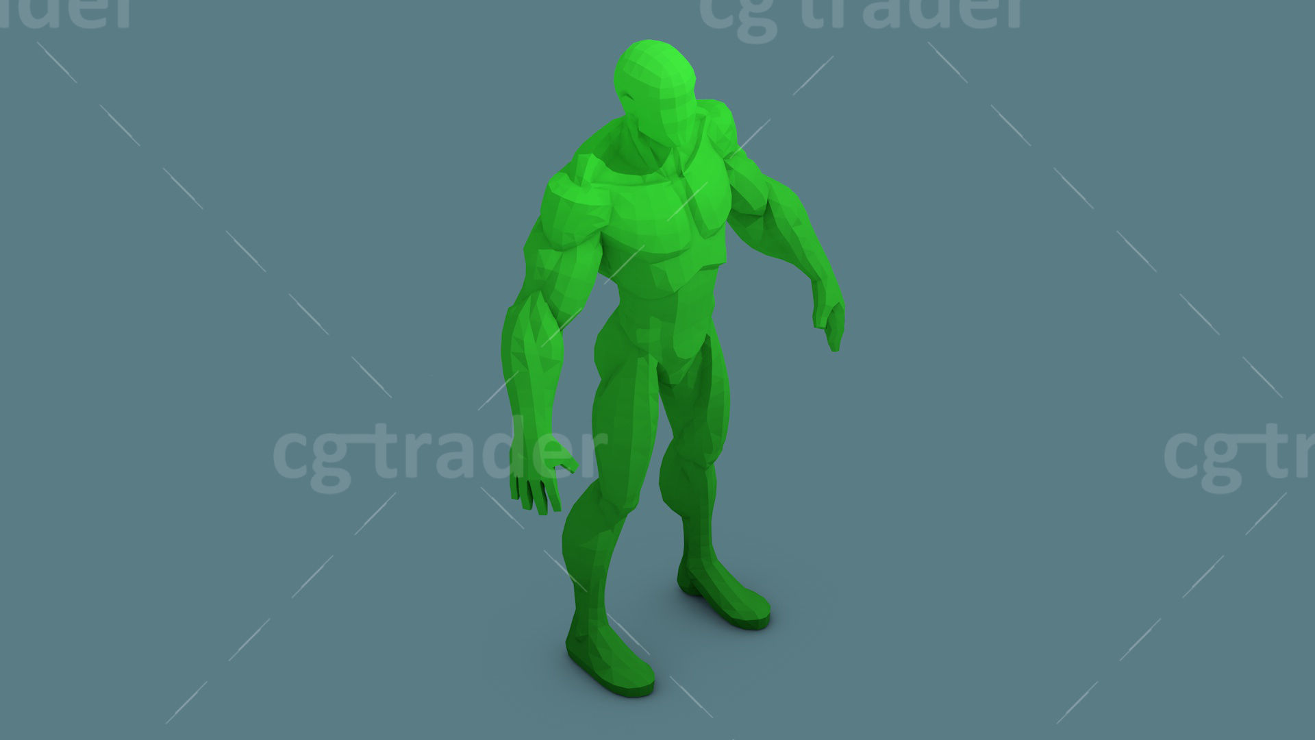 Low Poly  Character Stylized Base Meshes Isometric Icon Low-poly 3D model_3