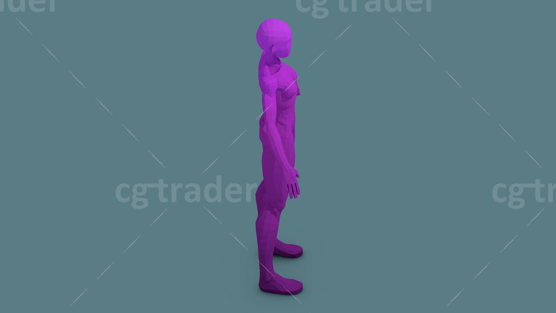 Low Poly  Character Stylized Base Meshes Isometric Icon Low-poly 3D model_33